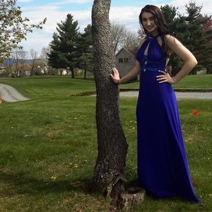 Blue Sequin Mermaid Prom Dress